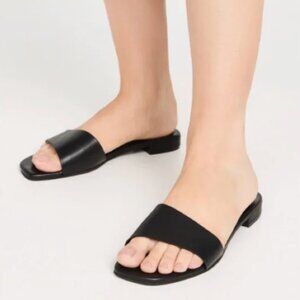 Reformation Joey Asymmetrical Flat Slide - Size W6.5 - Gently Used, Good Condt